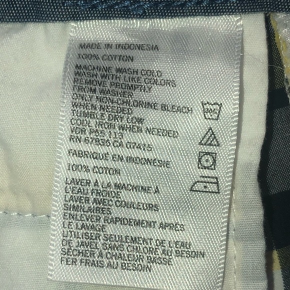 Nautica Yellow Plaid Shorts 36W - Picture 3 of 7